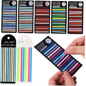Gadpiparty 8packs Highlighter Strips for Reading Sticky Tabs for School Index Sticker High Adhesion Easy to Remove Multi-purpose
