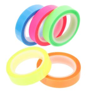 Homoyoyo 5rolls Bright Color Sentence Tab Tapes of Notepaper for Annotating Books and Easy Reading for Students and Boys and Girls