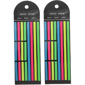 jojofuny 2pcs Colorful Highlighter Tape Short and Fluorescent Page Markers for Easy Annotation Study Supplies for Students and Readers for Note-taking and Organization