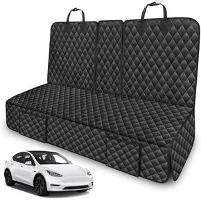 Dog Car Seat Cover for Back Seat Compatible with Tesla Model Y Model 3 2017-2026 Highlander Juniper 2024-2026 Accessories, Waterproof Non-Slip Pet Bench Seat Covers Backseat Accessories