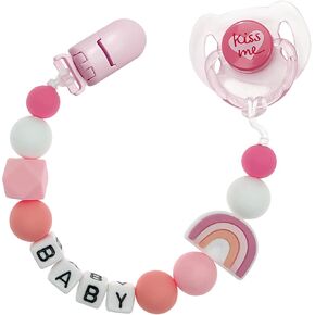 Reborn Baby Dolls Pacifier Clips Accessories with Magnetic Pacifier Pink Style Magnetic Pacifier Clips for Kids Gift