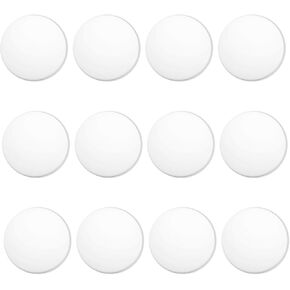12Pcs Door Stopper Wall Protector 2 Inch Rubber Door Handle Bumpers Self Adhesive Knob Stoppers with Strong Back Adhesive Round Wall Protector Cushion for Shock Absorbent and Noise Reduction White