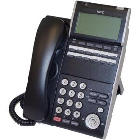 NEC ITL-12D-1 (BK) - DT730 - 12 Button Display IP Phone Black Stock# 690002 (Renewed)