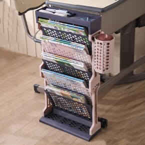 Rolling Book Cart, Removable Bookshelf Organizer Removable Plastic Practical Rolling Organizer Mobile Bookshelf File Cart (Color : C, Size : 37x13x70cm) (C 37x13x70cm)