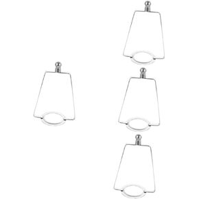 SEWACC 4sets Heavy Duty Metal Lamp Shade Frame Lamp Harp Bracket for Table and Chandelier Lights Design for Vintage Home Decor