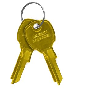 Salsbury Industries Key Blank, 4B, Brass, Pins 5, 3 in. L, PK50 (3699)