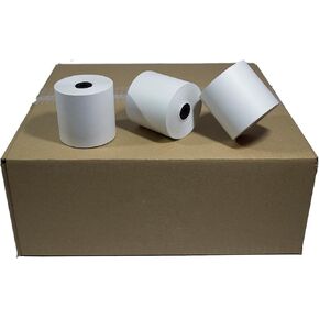 3" x 165' Kitchen Register Rolls,1 Ply Bond Printer Printer Pos Paper Roll 50 Rolls/Case (Single Solid Core 46GSM)