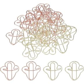PATIKIL 20pcs Paper Clip, Mushroom Shape Paper Clip Small Cute Rust-Proof Metal Strong Durable Bulk for Office Home Rust-Proof Metal Strong Durable Bulk for Office Home, 30mm, Rose Gold
