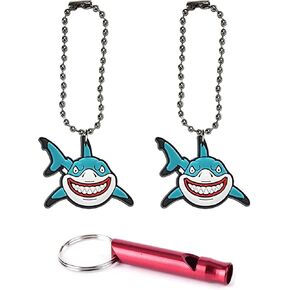 Shark Collar Charm Aluminum Alloy Whistle Emergency Survival Safety Camping Cat Dog Animal Training Bark Chew Woof Puppy Smile