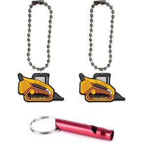 Skid Loader Collar Charm Aluminum Alloy Whistle Emergency Survival Safety Camping Cat Dog Animal Training Bark Chew Woof Puppy Kitten Construction