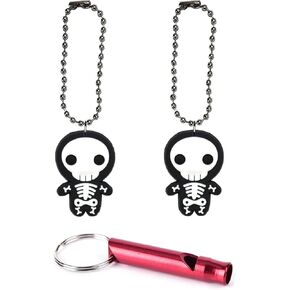 Skeleton Collar Charm Aluminum Alloy Whistle Emergency Survival Safety Camping Cat Dog Animal Training Bark Chew Woof Puppy Bones Fossil