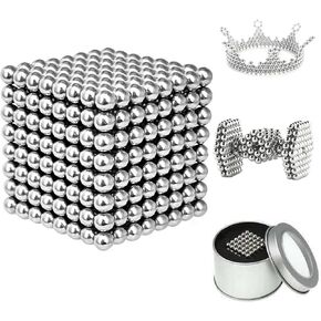 515PCS-3MM Magnetic-Balls Building Desk Toy for Stress Relief,Putty Toy Slime for Adult 18+ Silver.