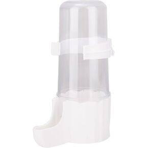 BOXOB Pet Bird Water Dispenser, Automatic Bird Cage Hanging Drinking Parakeet Budgie Waterer Parrot Feeder for Parrot Parakeet Cage Accessories (White)