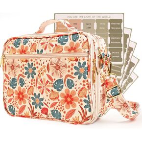 Dual-layer Bible Cover Case for Women with Bible Tabs | Thoughtful, Practical & Intuituve Design | Bible Carrier for Women, Padded Interior & Unique Floral Design | Bible Carrying Case