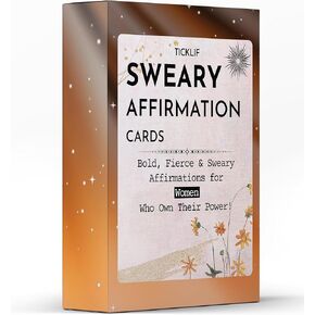 Affirmation Cards - 72 Swearing, Motivational and Inspirational Cards for Women, Size 2.15"x3.5" Cardstock - Gifts for Women, Best Friend, Mom and Self Care Female
