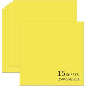 15 ورقة بطاقة سوداء 12 "x12" ، 250gsm/90 رطل ورق البطاقات الثقيلة ، مخزون بطاقات سميكة وسلسة مثالية لصنع البطاقات ، والسردة والحرف اليدوية in Kuwait