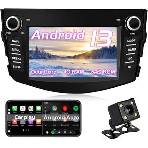 راديو سيارة Android 13 لسيارة Toyota RAV4 2006-2012 Blu-ray 8 بوصة تعمل باللمس ونظام تحديد المواقع العالمي للملاحة مع Carplay اللاسلكي وAndroid Auto (8-Octa Core 4GB RAM 64GB ROM) in Kuwait