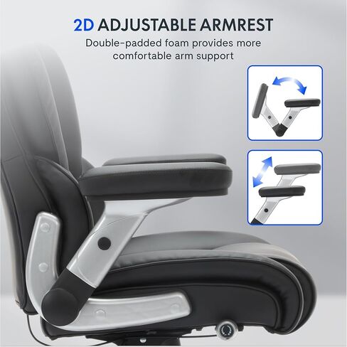 كرسي مكتب مريح من FLEXISPOT مع دعم قطني، كرسي تنفيذي للكمبيوتر شبكي قابل للتنفس مع عجلات عالمية كتم الصوت، تصميم مريح - مثالي للاستخدام في المنزل أو المكتب (أسود) in Kuwait