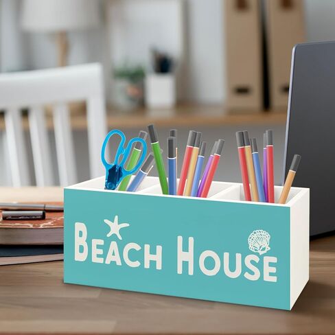 Welcome to the Lake Lake Wooden Pen Pencil Holder for Home Office Desk Accessories, Gifts for Lakes Lovers Makeup Brush Toothbrush Holder Organizer for Bathroom in Kuwait