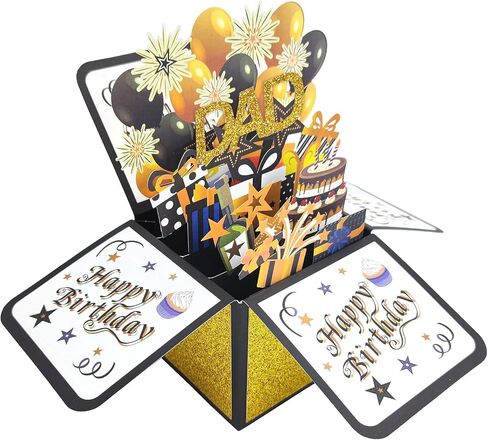 هدايا عيد ميلاد Asmallgf Cool Mens لأبي ، بطاقة عيد ميلاد سعيد Daddy من الابنة ، مضحك 40th 50th 60th 60th Decoritations for Fe in Kuwait