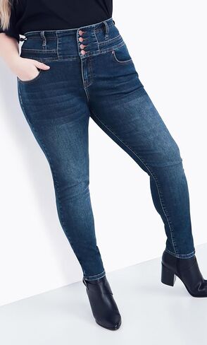 Avenue Women's Plus Size Jean Skinny Corset in Saudi Arabia