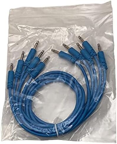 كابلات توصيل Luigi's Modular Supply Spaghetti Eurorack - حزمة من 5 كابلات زرقاء، 36 بوصة (90 سم) in Saudi Arabia