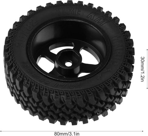 4pcs عجلات وإطارات RC على إطارات مطاطية على الطرق الوعرة استبدال العجلات Mn86 1/12 RC Car Touring in Kuwait