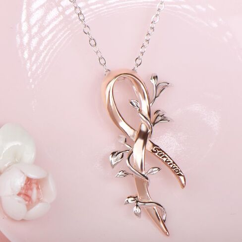 Sterling Silver Breast Cancer Awareness Pink Ribbon Ring with CZ Survivor Encouragement Jewelry Gifts for Women Breast Cancer Fighters in Saudi Arabia