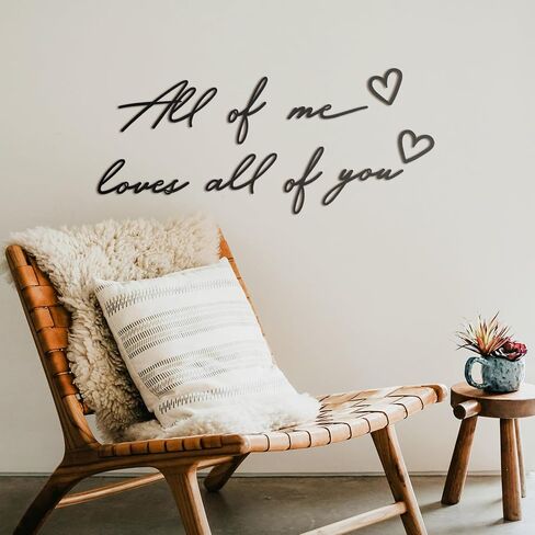لوحة فنية جدارية معدنية من All of Me Loves All You - أحبك المزيد من الهدايا، علامة الحب، ديكور حائط أسود، فن جدار الحب، غرفة نوم فنية جدارية، ديكور جدار الحب، علامة I Love You More، ديكور حائط معدني، علامات الحب in Saudi Arabia