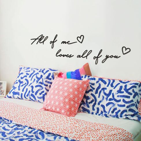 لوحة فنية جدارية معدنية من All of Me Loves All You - أحبك المزيد من الهدايا، علامة الحب، ديكور حائط أسود، فن جدار الحب، غرفة نوم فنية جدارية، ديكور جدار الحب، علامة I Love You More، ديكور حائط معدني، علامات الحب in Saudi Arabia
