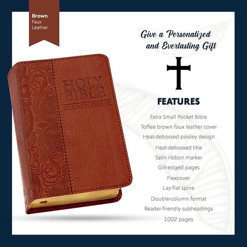 Personalized NRSV Sacraments of Initiation Edition Bible Faux Leather Medium Print Size | Custom with Name and God Bless America design | Gift for Catholic and Patriotic Celebrations | Brown in Saudi Arabia