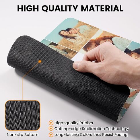 20 Packs Custom Mouse Pad Bulk with Photo Logo, Personalized Image Text Laptop Desk Mat, Sublimation Customized Non-Slip Waterproof Desk Writing Pad for Office, Work & Gaming,7.9x7.9 in in Saudi Arabia