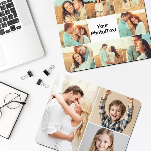 20 Packs Custom Mouse Pad Bulk with Photo Logo, Personalized Image Text Laptop Desk Mat, Sublimation Customized Non-Slip Waterproof Desk Writing Pad for Office, Work & Gaming,7.9x7.9 in in Saudi Arabia