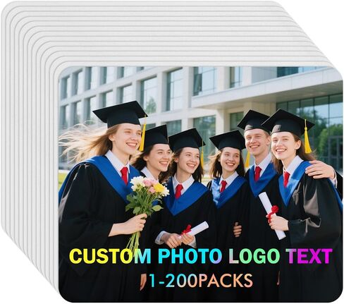20 Packs Custom Mouse Pad Bulk with Photo Logo, Personalized Image Text Laptop Desk Mat, Sublimation Customized Non-Slip Waterproof Desk Writing Pad for Office, Work & Gaming,7.9x7.9 in in Saudi Arabia