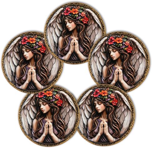 Guardian Angel Commemorative Token – Inspirational Design with Psalm 91:11-12 Scripture – Faith and Protection Keepsake Gift in Kuwait