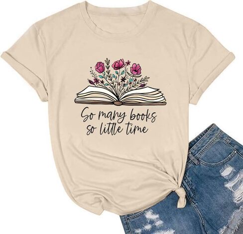 Book Lovers T-Shirt Women Funny Wildflowers Book Reading Shirt Cute Book Lover Bookworm Shirts Teacher Short Sleeve Tee Tops in Kuwait