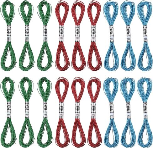 PATIKIL 18 SKEINS FROFROVERY FLOSS ، MENTALLIC THESTREHN NYLON THREALS BRACELTS FOR TRECTH BROCEND HAND HAND in Saudi Arabia