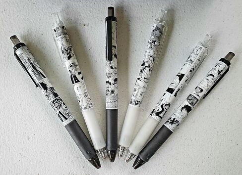 TopGlam Set 7ps Anime Characters Pouch Pens in a Bag Pencil Case Stationery Box with Zipper Cartoon Office Supply Christmas Birthday (OI10) in Saudi Arabia