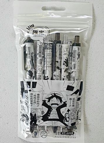 TopGlam Set 7ps Anime Characters Pouch Pens in a Bag Pencil Case Stationery Box with Zipper Cartoon Office Supply Christmas Birthday (OI10) in Saudi Arabia