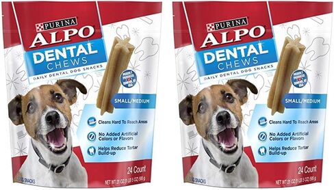 PURINA ALPO Dental Chews - Daily Dental Dog Snacks 21OZ in Saudi Arabia