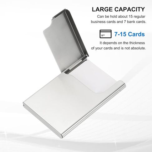 حامل بطاقة Patikil Metal Business ، 2 PCS اسم بطاقة بطاقة العمل المهنية in Saudi Arabia