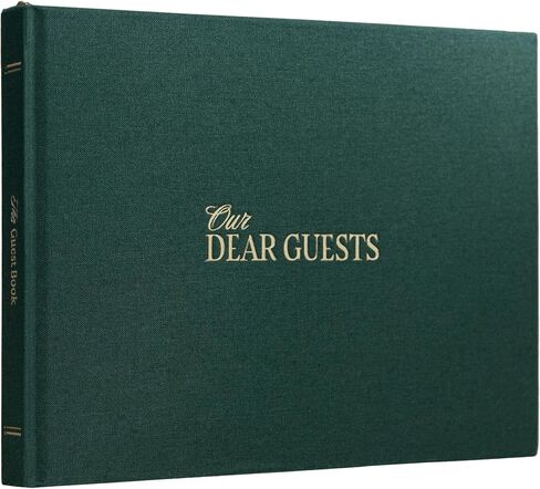 Kunitsa Co. Wedding Guest Book - Blank Sign in Book for Special Occasions, Oat Linen Cover in Kuwait