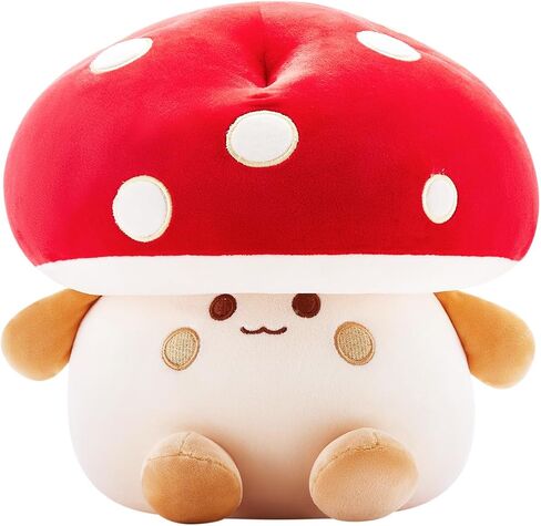 Plush Mushroom 12 inch Cuddly Stuffed Mushroom Pillow Stuffed Toy Birthday Present Halloween Toy for Boys and Girls in Saudi Arabia