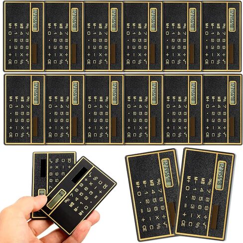 Weewooday 24 Pcs 8 Digits Thin Calculator Slim Credit Card Design Solar Power Pocket Portable Mini Calculator for Home Business School Basic Office in Saudi Arabia