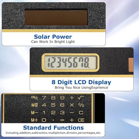 Weewooday 24 Pcs 8 Digits Thin Calculator Slim Credit Card Design Solar Power Pocket Portable Mini Calculator for Home Business School Basic Office in Saudi Arabia
