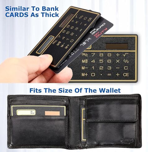 Weewooday 24 Pcs 8 Digits Thin Calculator Slim Credit Card Design Solar Power Pocket Portable Mini Calculator for Home Business School Basic Office in Saudi Arabia