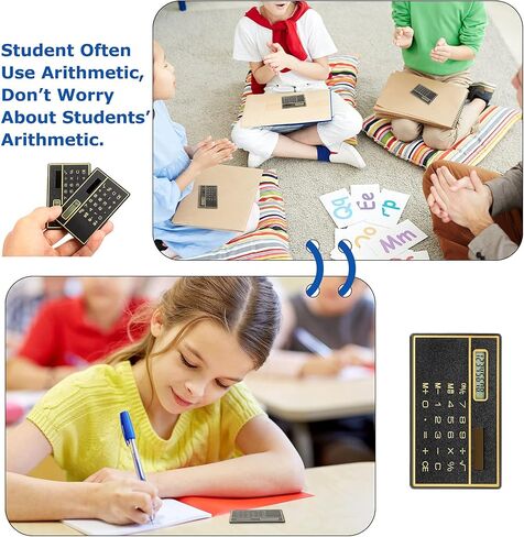 Weewooday 24 Pcs 8 Digits Thin Calculator Slim Credit Card Design Solar Power Pocket Portable Mini Calculator for Home Business School Basic Office in Saudi Arabia