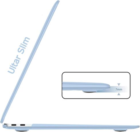 B BELK متوافق مع حافظة MacBook Air 13 بوصة 2022 2021 2020 2019 2018 الإصدار A2337 M1 A2179 A1932 Touch ID، حافظة بلاستيكية صلبة غير لامعة + غطاء لوحة مفاتيح + واقي شاشة شبكية العين، أخضر منتصف الليل in Kuwait