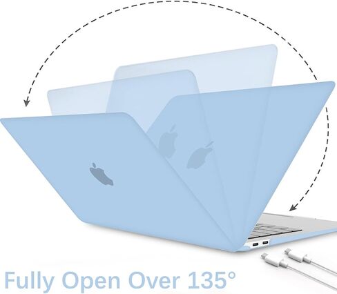 B BELK متوافق مع حافظة MacBook Air 13 بوصة 2022 2021 2020 2019 2018 الإصدار A2337 M1 A2179 A1932 Touch ID، حافظة بلاستيكية صلبة غير لامعة + غطاء لوحة مفاتيح + واقي شاشة شبكية العين، أخضر منتصف الليل in Kuwait