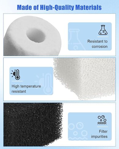 Aquarium Tank Filter Maintenance Kit for 5 to 20 Gallon Aquariums, 4 Set of Fish Tank Filter, Ceramic Rings & Carbon Filter & Foam Filter & Filter Bags in Saudi Arabia